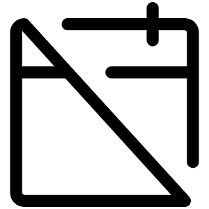 Calendar Slash Light Icon from Phosphor Light Set