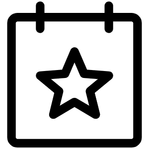 Calendar Star Light Icon from Phosphor Light Set