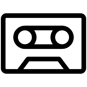 Cassette Tape Light Icon from Phosphor Light Set