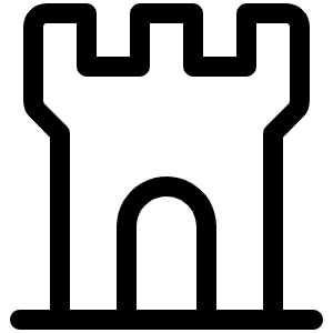 Castle Turret Light Icon from Phosphor Light Set