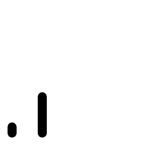 Cell Signal Low Light Icon from Phosphor Light Set