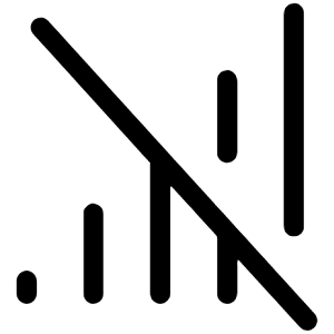 Cell Signal Slash Light Icon from Phosphor Light Set