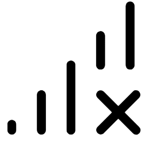 Cell Signal X Light Icon from Phosphor Light Set