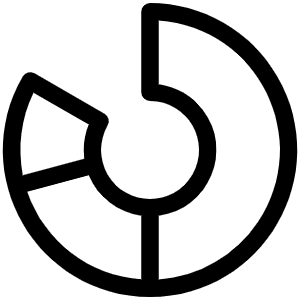 Chart Donut Light Icon from Phosphor Light Set