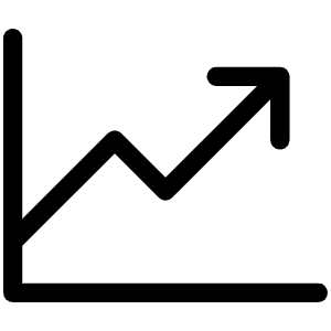 Chart Line Up Light Icon from Phosphor Light Set
