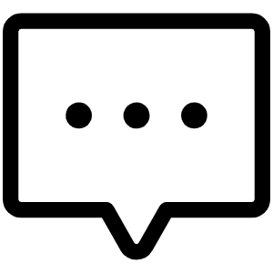 Chat Centered Dots Light Icon from Phosphor Light Set
