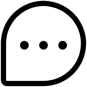 Chat Teardrop Dots Light Icon from Phosphor Light Set