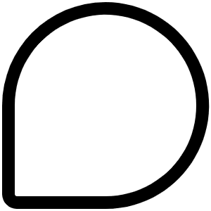 Chat Teardrop Light Icon from Phosphor Light Set