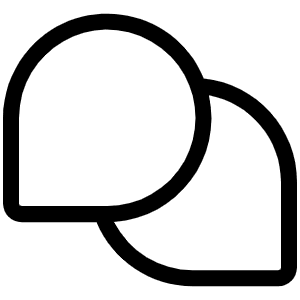 Chats Teardrop Light Icon from Phosphor Light Set