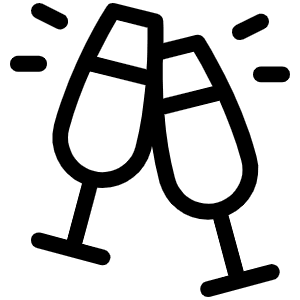 Cheers Light Icon from Phosphor Light Set