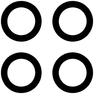 Circles Four Light Icon from Phosphor Light Set