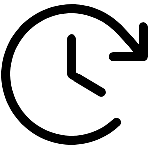 Clock Clockwise Light Icon from Phosphor Light Set