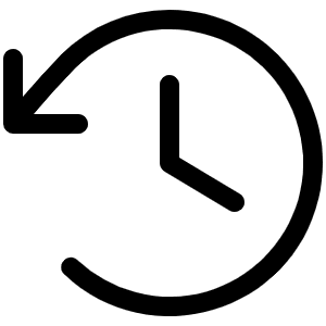 Clock Counter Clockwise Light Icon from Phosphor Light Set