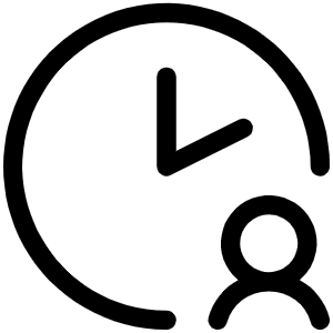 Clock User Light Icon from Phosphor Light Set