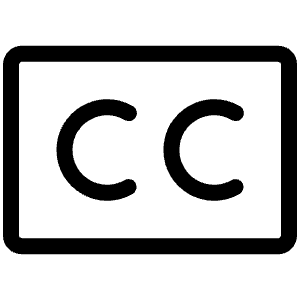 Closed Captioning Light Icon from Phosphor Light Set
