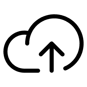 Cloud Arrow Up Light Icon from Phosphor Light Set
