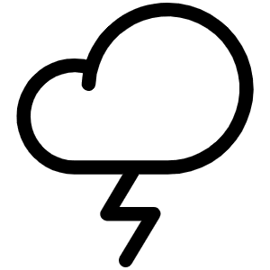 Cloud Lightning Light Icon from Phosphor Light Set