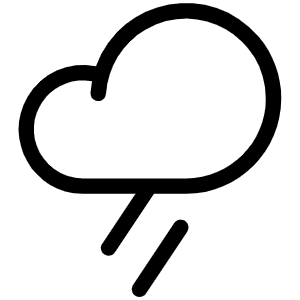 Cloud Rain Light Icon from Phosphor Light Set