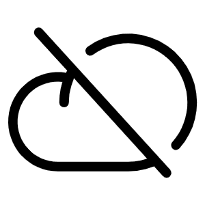 Cloud Slash Light Icon from Phosphor Light Set