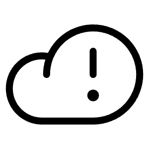 Cloud Warning Light Icon from Phosphor Light Set