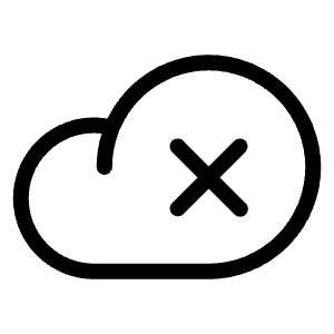 Cloud X Light Icon from Phosphor Light Set