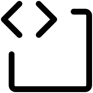 Code Block Light Icon from Phosphor Light Set