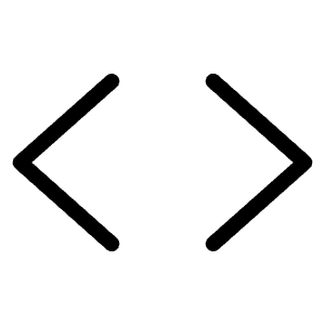 Code Simple Light Icon from Phosphor Light Set