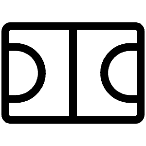 Court Basketball Light Icon from Phosphor Light Set