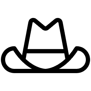 Cowboy Hat Light Icon from Phosphor Light Set