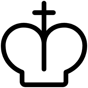 Crown Cross Light Icon from Phosphor Light Set