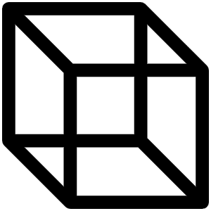 Cube Transparent Light Icon from Phosphor Light Set