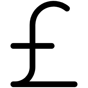 Currency Gbp Light Icon from Phosphor Light Set