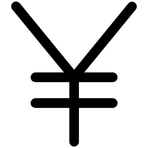 Currency Jpy Light Icon from Phosphor Light Set