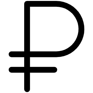 Currency Rub Light Icon from Phosphor Light Set