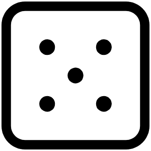 Dice Five Light Icon from Phosphor Light Set