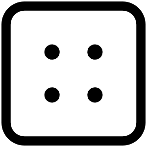 Dice Four Light Icon from Phosphor Light Set