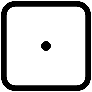 Dice One Light Icon from Phosphor Light Set