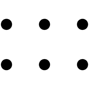Dots Six Light Icon from Phosphor Light Set