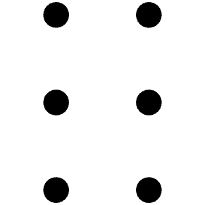 Dots Six Vertical Light Icon from Phosphor Light Set