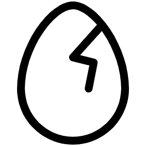 Egg Crack Light Icon from Phosphor Light Set
