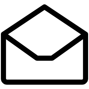 Envelope Simple Open Light Icon from Phosphor Light Set