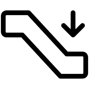 Escalator Down Light Icon from Phosphor Light Set