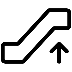 Escalator Up Light Icon from Phosphor Light Set
