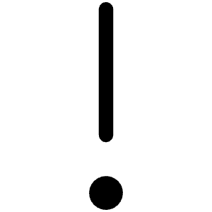 Exclamation Mark Light Icon from Phosphor Light Set