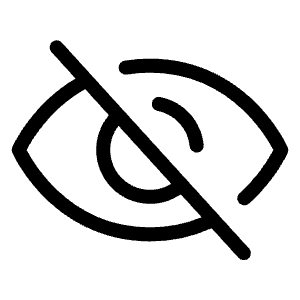 Eye Slash Light Icon from Phosphor Light Set