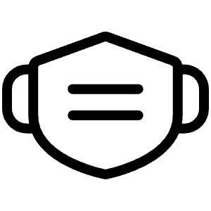 Face Mask Light Icon from Phosphor Light Set