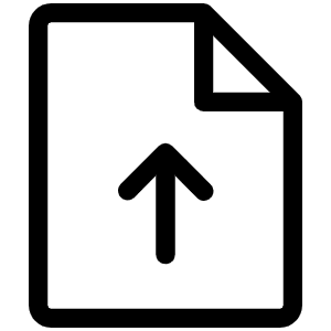 File Arrow Up Light Icon from Phosphor Light Set