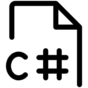 File C Sharp Light Icon from Phosphor Light Set