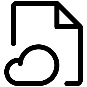 File Cloud Light Icon from Phosphor Light Set