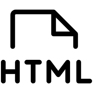 File Html Light Icon from Phosphor Light Set
